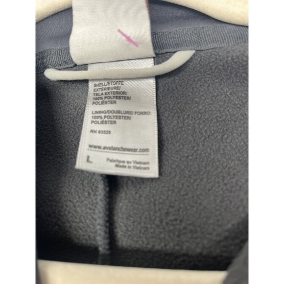 Avalanche Jacket Mens Large gray Soft Shell Weather Shield Pockets zip ski snow - Picture 8 of 10